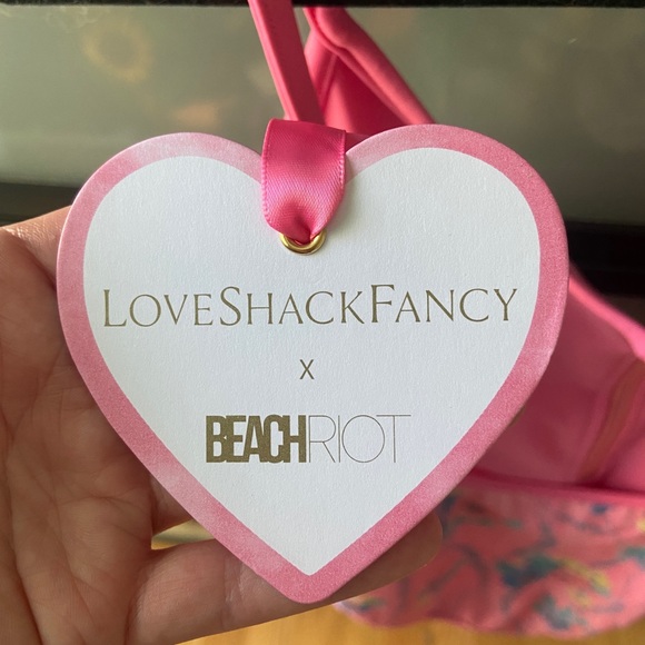 Beach Riot x LoveShackFancy Cheryl One Piece Swimsuit Bodysuit Sz L - Picture 4 of 6